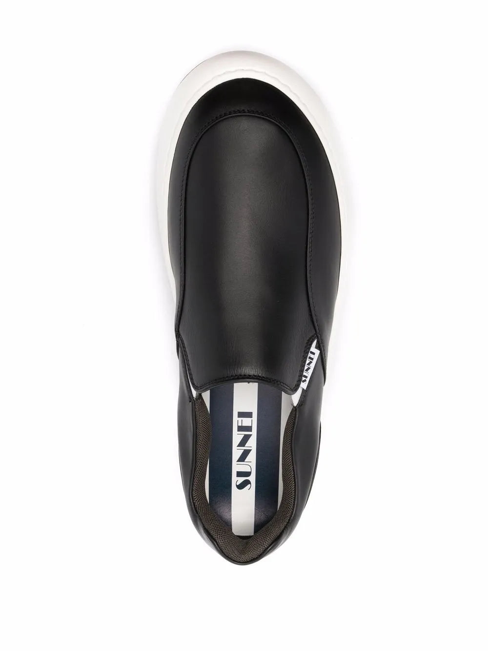 Sunnei Panelled Slip-On Leather Sneakers