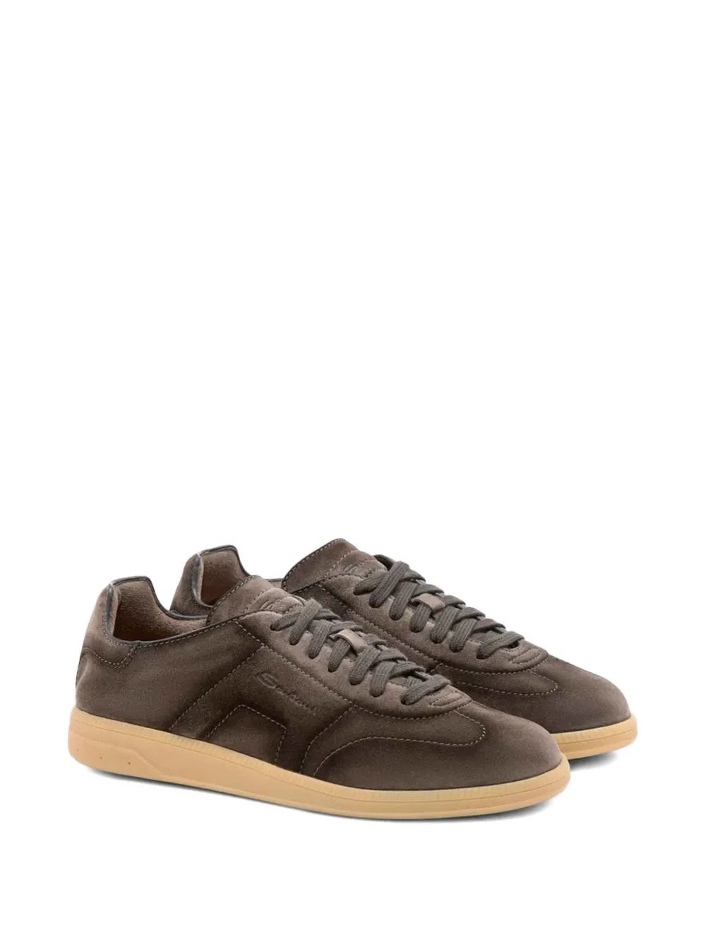 Santoni Suede Leather Sneakers