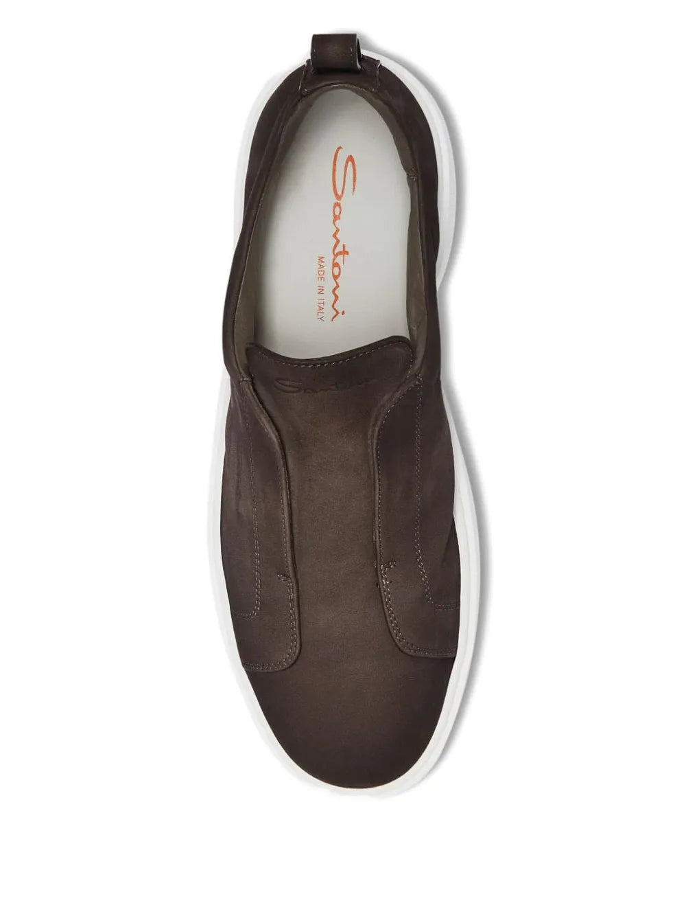 Santoni Slip-On Calfskin Leather Sneakers