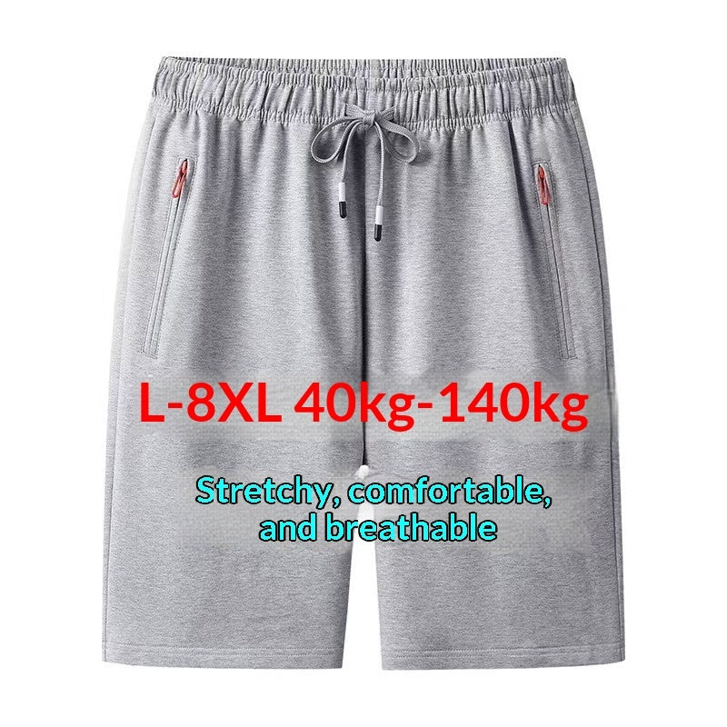 Men's Plus-Size Loose-Fitting Breathable Casual Sports Shorts