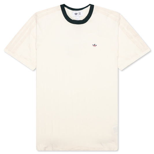 Adidas Originals x CLOT Rib Tee by Edison Chen - Cream White/Green Night