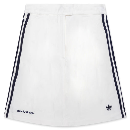 Women's Adidas x Sporty & Rich Skort - Core White/Night Navy