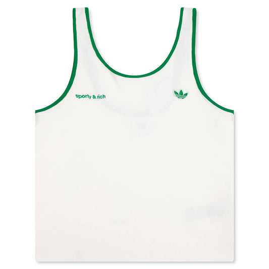 Women's Adidas x Sporty & Rich Tank Top - Off White/Green