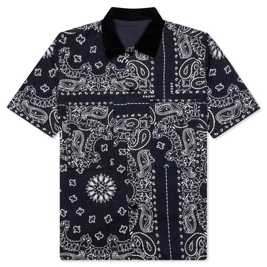 Bandana Print Shirt - Navy