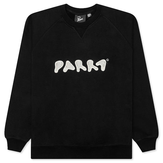 Blob Logo Crew Neck Sweatshirt - Washed Black