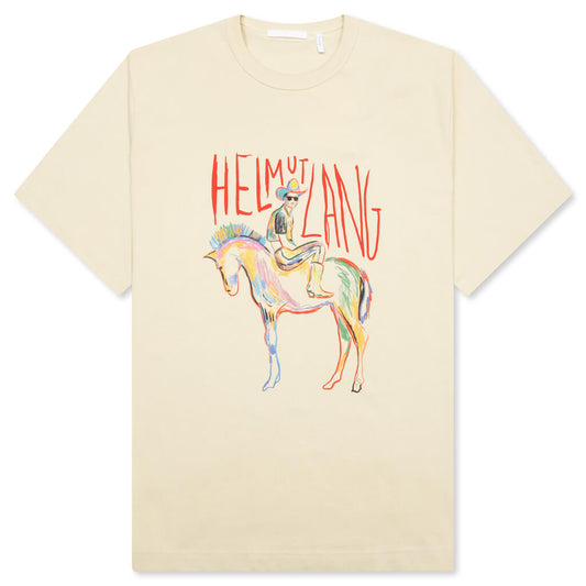 Scribbled Logo Tee - Stone
