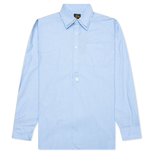 Double Regular Collar Shirt - Sax Blue