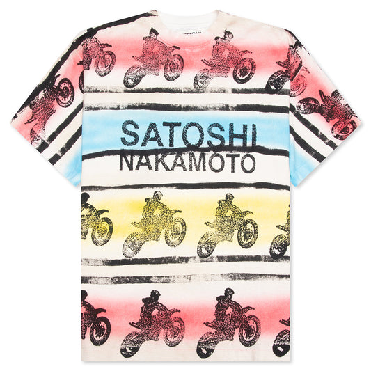 Gotcha Tee - White/Pink/Blue