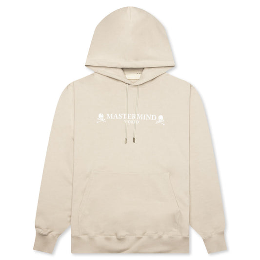 Logo Print Hoodie - Beige