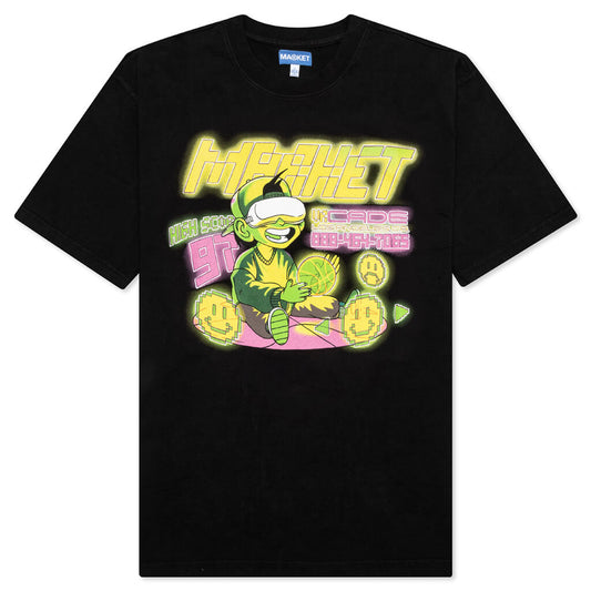 Smiley High Score T-Shirt - Black