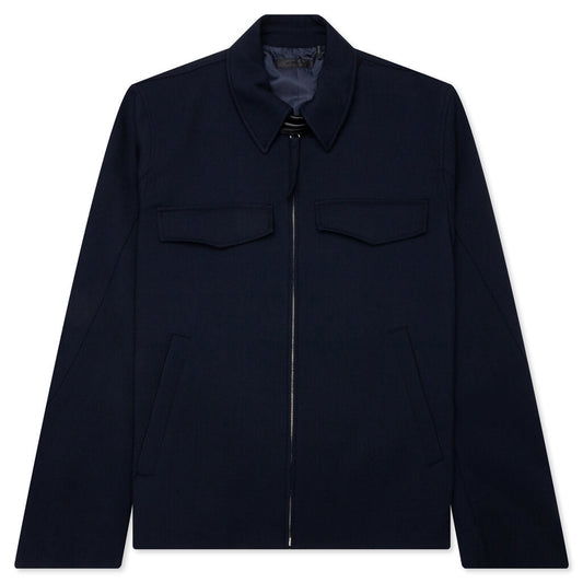 Rounded Bomber Jacket - Navy