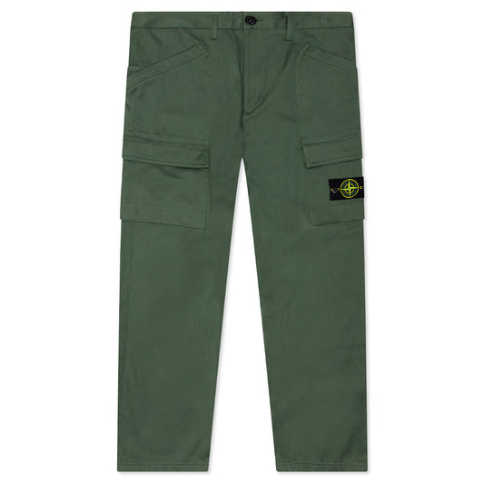 Straight Fit Cargo Pants - Olive Green
