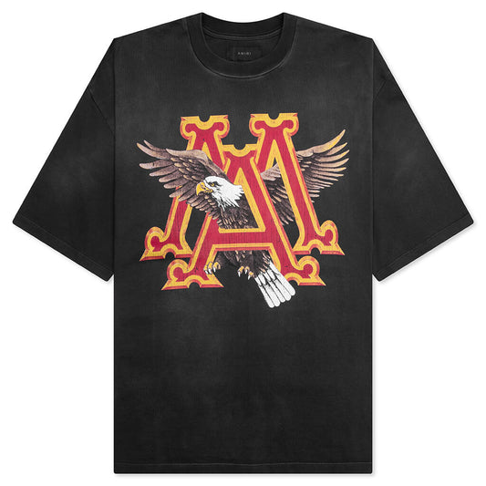 Vintage Ma Eagle Oversized Tee - Black