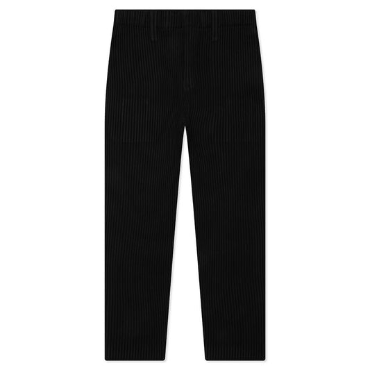 Wool Like Light Pants - Black